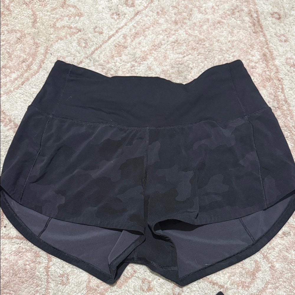 Black Lululemon Camo Women's Shorts